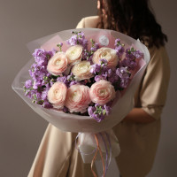 Букет РАНУНКУЛЮСЫ+МАТТИОЛА