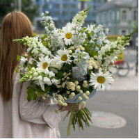 Букет с ромашками ПОЙДЕМ ЗА МНОЙ