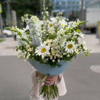 Букет с ромашками ПОЙДЕМ ЗА МНОЙ
