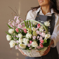 Корзина ВЕСЕННЯЯ АКВАРЕЛЬ, 42 см