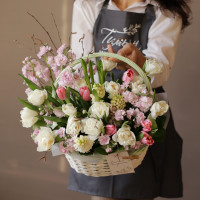 Корзина ВЕСЕННЯЯ АКВАРЕЛЬ, 42 см