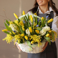 Корзина ВЕСЕННЕЕ СОЛНЦЕ, 52х50 см