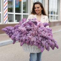 Большой букет *СИРЕНИ в корзине*