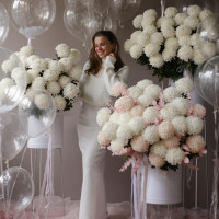 Сет из больших коробок зефирных хризантем, 55 штх3 шт.