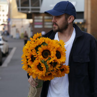 Букет ПОДСОЛНУХИ, 21 шт