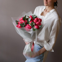 Букет ПИОНЫ (меняющие цвет) КОРАЛЛ 11 шт