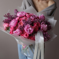 Букет ШАТО МАРГО с пионами и сиренью