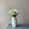 Керамическая белая ваза с рисунком, 31,5 см