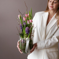 Букет в стекле МИДЖЕТ