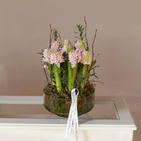 Букет * ГИАЦИНТЫ в стекле, цвет в асс.*