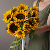 Монобукет * ПОДСОЛНУХИ, 11 шт *