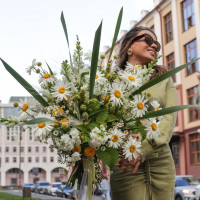 Авторский букет с ромашками ФРЕЙЯ