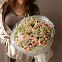 Букет * пионовидных роз и ромашек * Мамин вкус