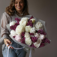 Букет СИРЕНЬ-ПИОНЫ