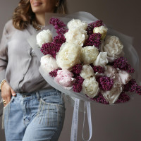 Букет СИРЕНЬ-ПИОНЫ