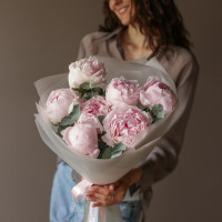 Монобукет * ПИОНЫ * 7 шт