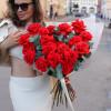 Монобукет Французских роз сорта Red Nina, 19 шт