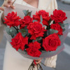 Монобукет Французских роз сорта Red Nina, 9 шт 
