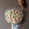 Монобукет КУСТОВЫЕ РОЗЫ, нежный микс, 25 шт