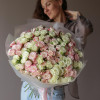 Монобукет КУСТОВЫЕ РОЗЫ, нежный микс, 31 шт