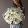 Монобукет * РОЗЫ ВАЙТ ОХАРА * 25 шт