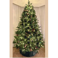 Премиум елка 2.4 м с оформлением РОСКОШЬ МАЛАХИТА