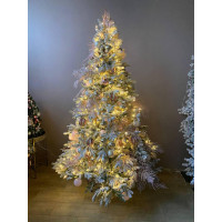 Елка с оформлением ПУДРА-ШАМПАНЬ, 210 см