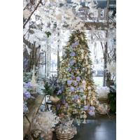 Елка с оформлением ЛАВАНДОВЫЕ ЦВЕТЫ