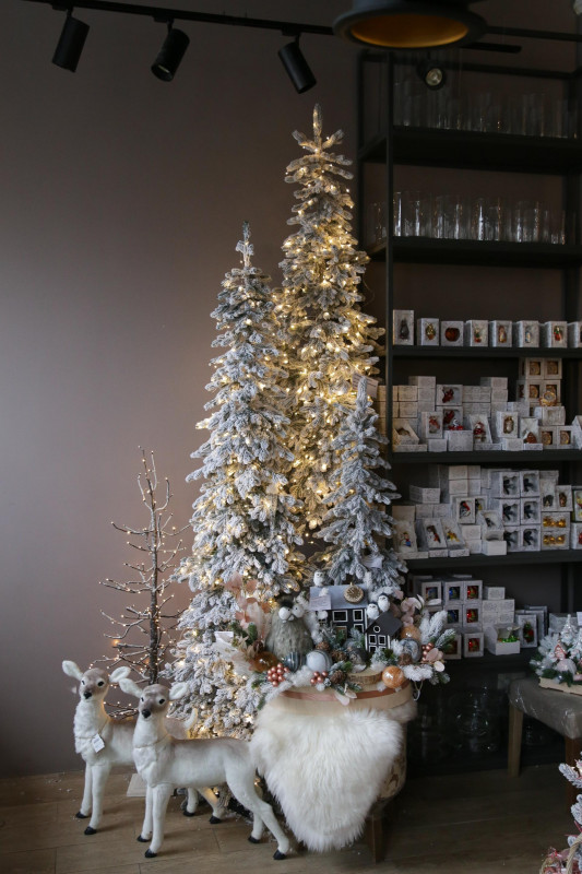 Елки (комплект) узкие с оформлением с оленятами