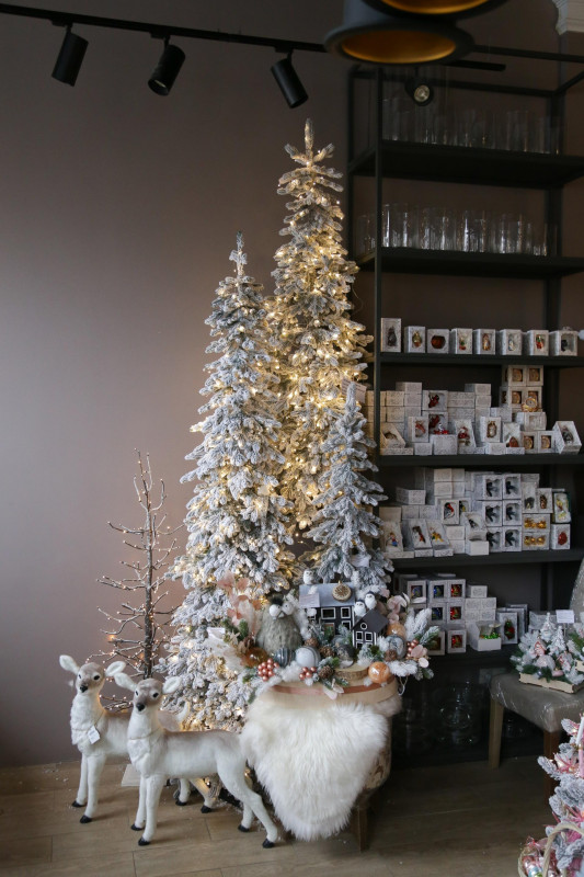 Елки (комплект) узкие с оформлением с оленятами