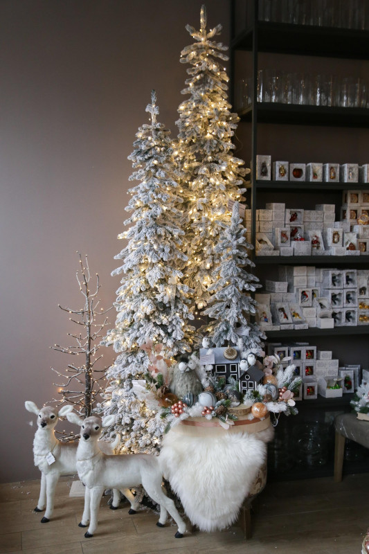 Елки (комплект) узкие с оформлением с оленятами