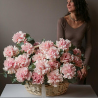 Корзина французских роз ПинкМондиаль, 27 шт. *