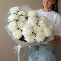 Букет ХРИЗАНТЕМЫ БЕЛЫЕ, 21 шт.