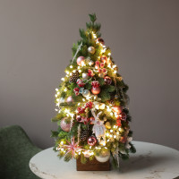 Елка эксклюзивная, ЗАЙКА, с огнями, авторский декор, ручная работа - 65 см	