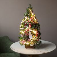 Елка эксклюзивная, ЗАЙКА, с огнями, авторский декор, ручная работа - 65 см	