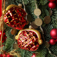 Елка настольная из натуральной ели «Денежная», ручная работа, 55 см