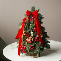 Елка настольная из натуральной ели «Денежная», ручная работа, 55 см