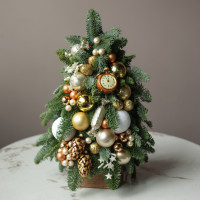 Елка настольная из натуральной ели «5 минут до Нового Года», ручная работа, 55 см