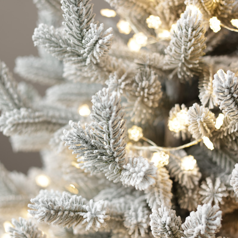 Заснеженная настольная елочка с огоньками, 70 см