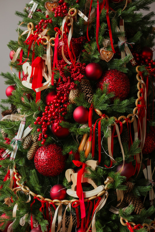 Елка новогодняя литая ПРЕМИУМ в РУССКОМ стиле, 210 СМ