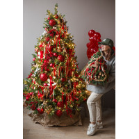 Елка новогодняя литая ПРЕМИУМ в РУССКОМ стиле, 210 СМ