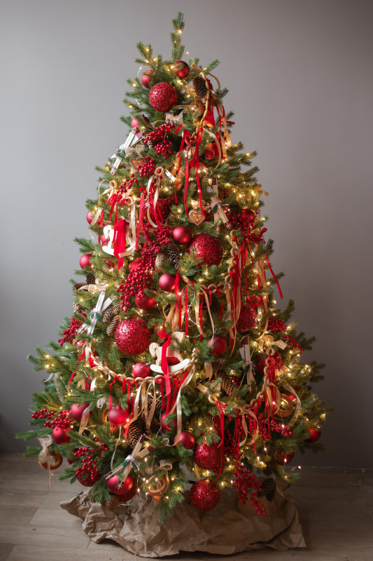 Елка новогодняя литая ПРЕМИУМ в РУССКОМ стиле, 210 СМ