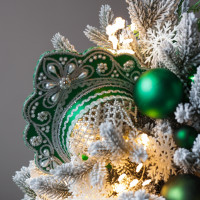 Елка заснеженная, КРАСА-КОСА, авторский декор, ручная работа, 90 см