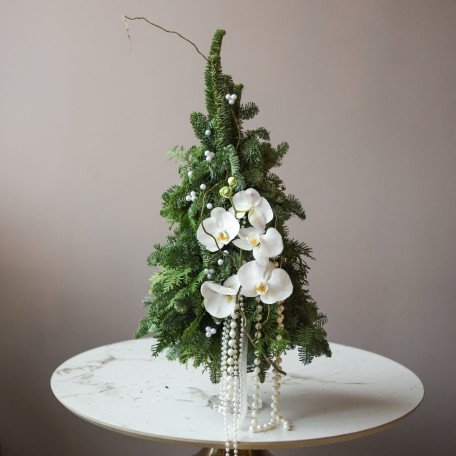 Елка настольная из натуральной ели «Изящная», ручная работа, 55 см