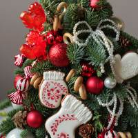 Елка настольная из натуральной ели «Вкусная», ручная работа, 45 см