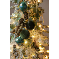 Узкая элегантная елка из искусственной заснеженной хвои 1.6 м