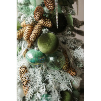 Узкая элегантная елка из искусственной заснеженной хвои 1.6 м