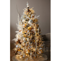 Шикарная заснеженная елка "Полярная сова", 180 см