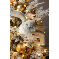 Шикарная заснеженная елка "Полярная сова", 180 см