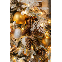 Шикарная заснеженная елка "Полярная сова", 180 см